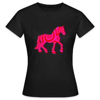 Horse Horses Riding Equestrian Pony Western Shirt - Women's T-Shirt - black - Front - AI Model Female 172 dark (172cm)