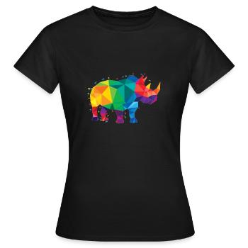 Chubby Unicorn colorful - Women's T-Shirt - black - Front - AI Model Female 172 dark (172cm)