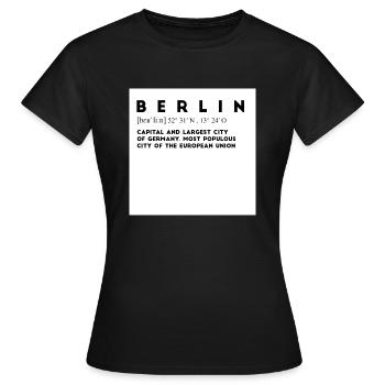 Berlin - Design de la capitale - T-shirt Femme - noir - Devant - AI Model Female 172 dark (172cm)