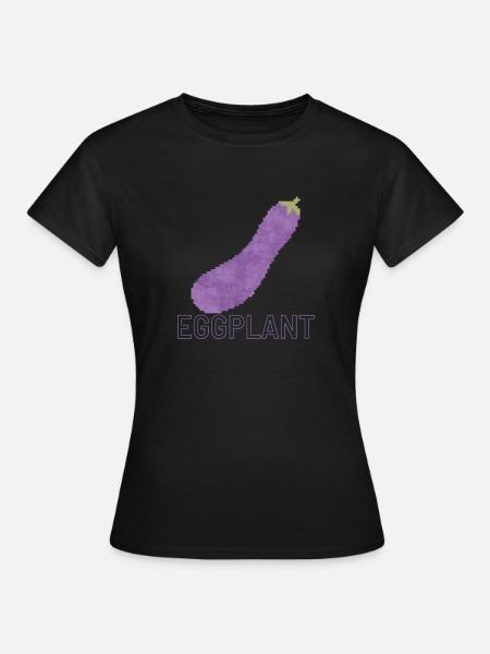 Eggplant - Frauen T-Shirt - Schwarz