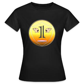 yeux de suricate en tête de pièce - T-shirt Femme - noir - Devant - AI Model Female 172 dark (172cm)