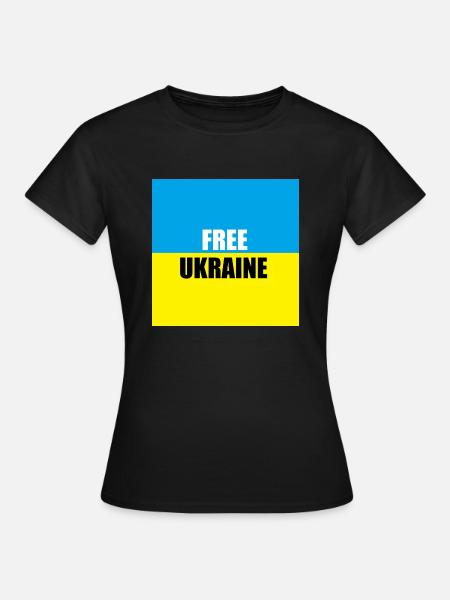 free ukraine - Frauen T-Shirt - Schwarz