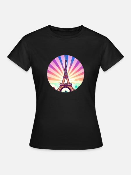 Eiffelturm - Frauen T-Shirt - Schwarz