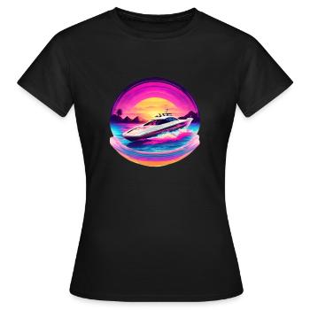 Merveilleux design de bateau - T-shirt Femme - noir - Devant - AI Model Female 172 dark (172cm)