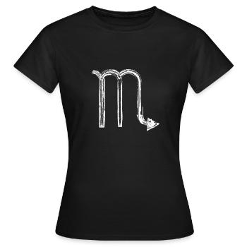 Zodiac Design SCORPIO (Skorpion) - Frauen T-Shirt - Schwarz - Vorne - AI Model Female 172 dark (172cm)