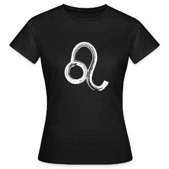 Zodiac Design LEO (Lion) - Women's T-Shirt - black - Front - AI Model Female 172 dark (172cm)