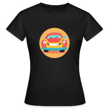 Sonnenstrahl-Auto - Frauen T-Shirt - Schwarz - Vorne - AI Model Female 172 dark (172cm)