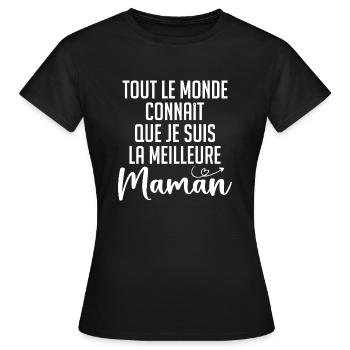 Everyone Knows I'm the Best Mom - Women's T-Shirt - black - Front - AI Model Female 172 dark (172cm)