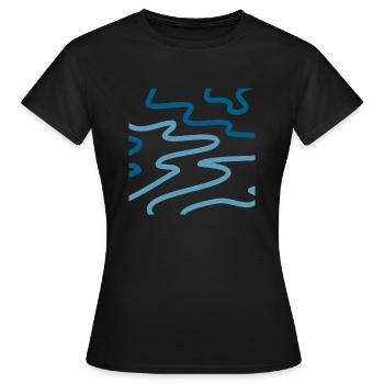 Abstrakt - Frauen T-Shirt - Schwarz - Vorne - AI Model Female 172 dark (172cm)