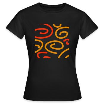 Spiral - T-shirt Femme - noir - Devant - AI Model Female 172 dark (172cm)