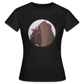 Conférences Tazz | Quatse et Taz - T-shirt Femme - noir - Devant - AI Model Female 172 dark (172cm)