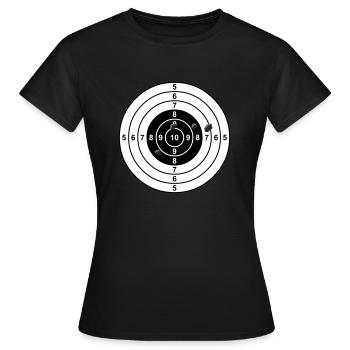 target - Zielscheibe - Frauen T-Shirt - Schwarz - Vorne - AI Model Female 172 dark (172cm)