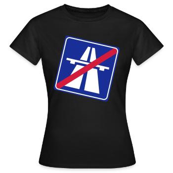 End of the motorway - Women's T-Shirt - black - Front - AI Model Female 172 dark (172cm)