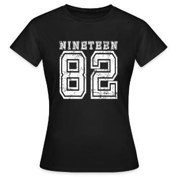 NINETEEN 1982 - Women's T-Shirt - black - Front - AI Model Female 172 dark (172cm)