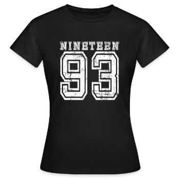 NINETEEN 1993 - Women's T-Shirt - black - Front - AI Model Female 172 dark (172cm)