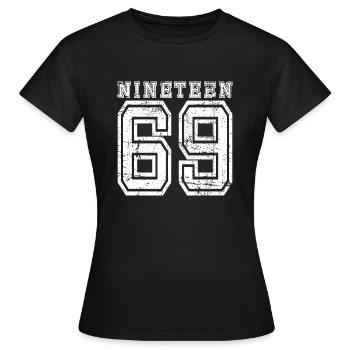 NINETEEN 1969 - Women's T-Shirt - black - Front - AI Model Female 172 dark (172cm)