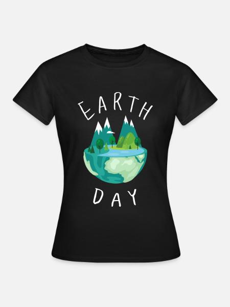 Earth Day Klimawandel - Frauen T-Shirt - Schwarz