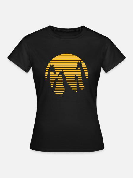 Giraffen / Giraffes / Girafes / Jirafas / Giraffe - Dame-T-shirt - sort
