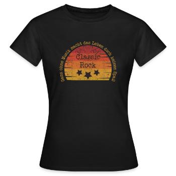 Classic Rock - Spaß am Leben - Frauen T-Shirt - Schwarz - Vorne - AI Model Female 172 dark (172cm)