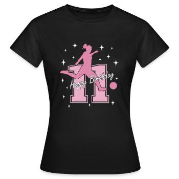 11. Geburtstag Fussball Fussballspielerin - Frauen T-Shirt - Schwarz - Vorne - AI Model Female 172 dark (172cm)