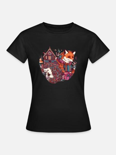 Igel&Fuchs - Frauen T-Shirt - Schwarz