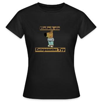 Entspannter Typ - Frauen T-Shirt - Schwarz - Vorne - AI Model Female 172 dark (172cm)