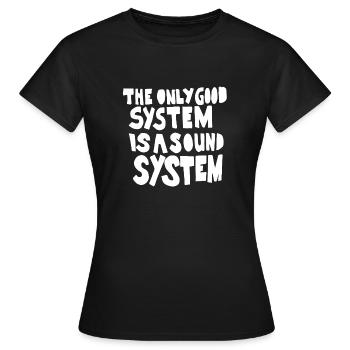 Soundsystem - Frauen T-Shirt - Schwarz - Vorne - AI Model Female 172 dark (172cm)