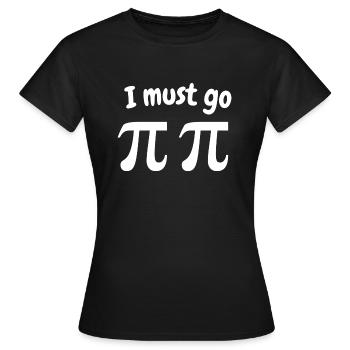 pi blague toilettes toilettes maths - T-shirt Femme - noir - Devant - AI Model Female 172 dark (172cm)