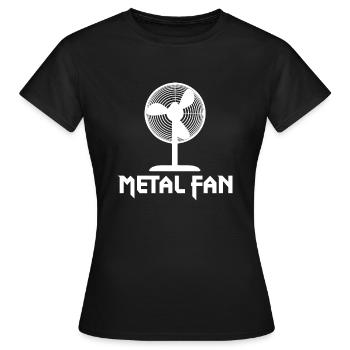 Ventilateur métallique - T-shirt Femme - noir - Devant - AI Model Female 172 dark (172cm)