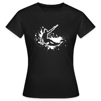 Wakeboarder Splatter Splash motif - T-shirt Femme - noir - Devant - AI Model Female 172 dark (172cm)