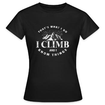 grimper grimpeur cadeau bouldering bouldering - T-shirt Femme - noir - Devant - AI Model Female 172 dark (172cm)