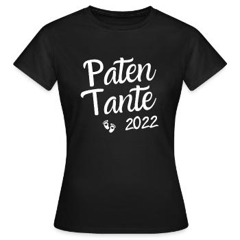Patentante 2022 is loading - Patentante werden - Frauen T-Shirt - Schwarz - Vorne - AI Model Female 172 dark (172cm)