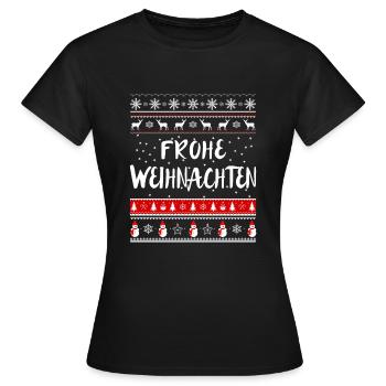 Merry Christmas - Christmas present - Women's T-Shirt - black - Front - AI Model Female 172 dark (172cm)