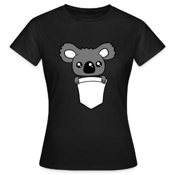 koala baer suess niedlich klein baby kind junges b - Frauen T-Shirt - Schwarz - Vorne - AI Model Female 172 dark (172cm)