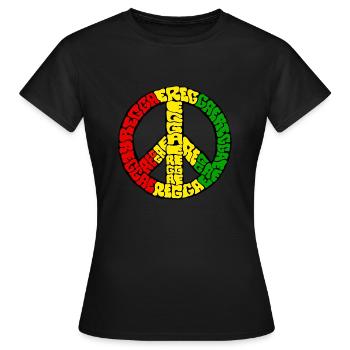 Reggae - T-shirt Femme - noir - Devant - AI Model Female 172 dark (172cm)
