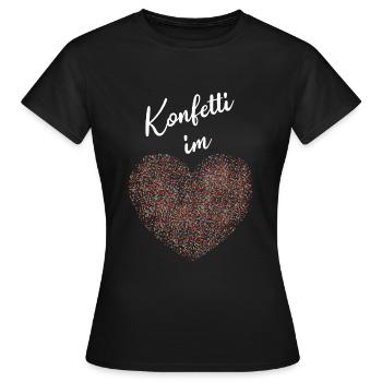 Confetti in the heart carnival carnival carnival carnival - Women's T-Shirt - black - Front - AI Model Female 172 dark (172cm)