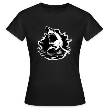 Shark - Women's T-Shirt - black - Front - AI Model Female 172 dark (172cm)