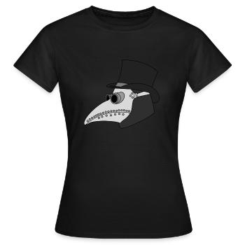 Plague mask - Women's T-Shirt - black - Front - AI Model Female 172 dark (172cm)