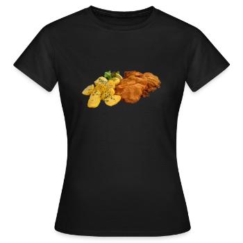 10000 - T-shirt Femme - noir - Devant - AI Model Female 172 dark (172cm)