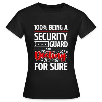 Profession d’agent de sécurité travail de service de sécurité - T-shirt Femme - noir - Devant - AI Model Female 172 dark (172cm)