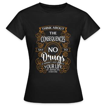 Dépendance au sevrage Propre - T-shirt Femme - noir - Devant - AI Model Female 172 dark (172cm)