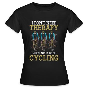 Radsport Radfahren Radrennen - Frauen T-Shirt - Schwarz - Vorne - AI Model Female 172 dark (172cm)