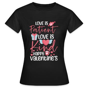 Valentine's Day Boyfriend In Love Affection - Women's T-Shirt - black - Front - AI Model Female 172 dark (172cm)