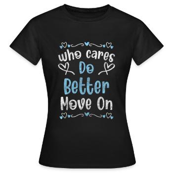 Attitude rebelle envers la devise de la vie - T-shirt Femme - noir - Devant - AI Model Female 172 dark (172cm)