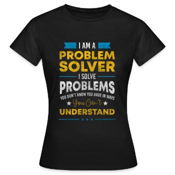 Problems Solution Positive - Women's T-Shirt - black - Front - AI Model Female 172 dark (172cm)