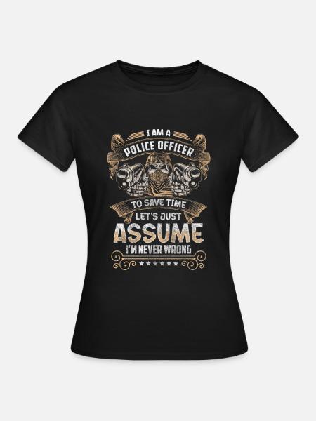 Polizei Recht Uniform Handschellen - Frauen T-Shirt - Schwarz