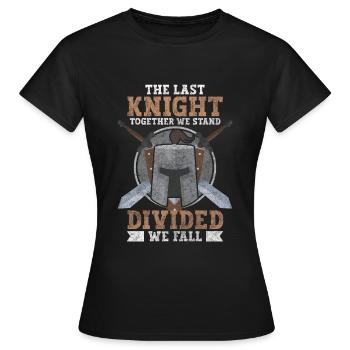 Lance médiévale Croix de chevalier héroïque - T-shirt Femme - noir - Devant - AI Model Female 172 dark (172cm)
