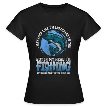 Angel Petri Heil Hameçon Carpe - T-shirt Femme - noir - Devant - AI Model Female 172 dark (172cm)