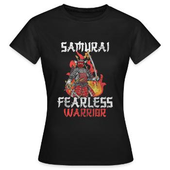 Combattant, Épée, Courage, Katana - T-shirt Femme - noir - Devant - AI Model Female 172 dark (172cm)