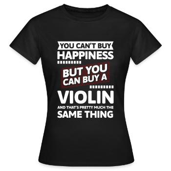 Violine Spieler Auftritt - Frauen T-Shirt - Schwarz - Vorne - AI Model Female 172 dark (172cm)